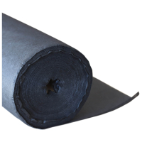 Iron-on fleece/iron-on insert 100m ROLL - iron-on on one side 40g/m2 - 90cm wide black