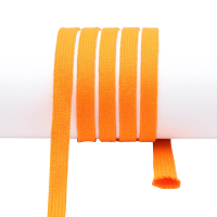 Schlauchkordel / Flachkordel - 100 % Baumwolle - 18 mm orange