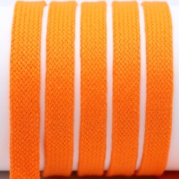 Schlauchkordel / Flachkordel - 100 % Baumwolle - 18 mm orange