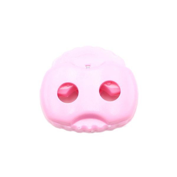Cord stopper 2-hole - emoji - for cords up to 4 mm Ø pink