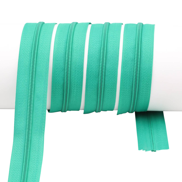 Endless zippers loose - per meter - spiral (5mm) grass green