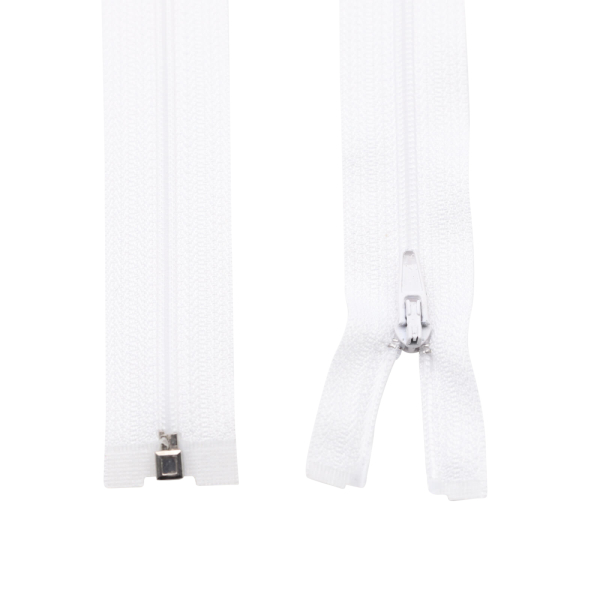 Reißverschluss 1m Teilbar Nylonspirale Nr. 3 weiß