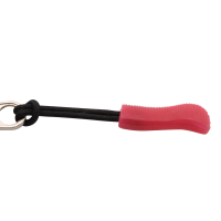 Zipper/Schieber - Anhänger  5-Stück Modell "BANDO-Punkto-pink" ca. 65 mm pink