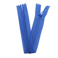 Seam-covered zippers 25 cm royal blue