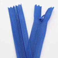 Seam-covered zippers 25 cm royal blue