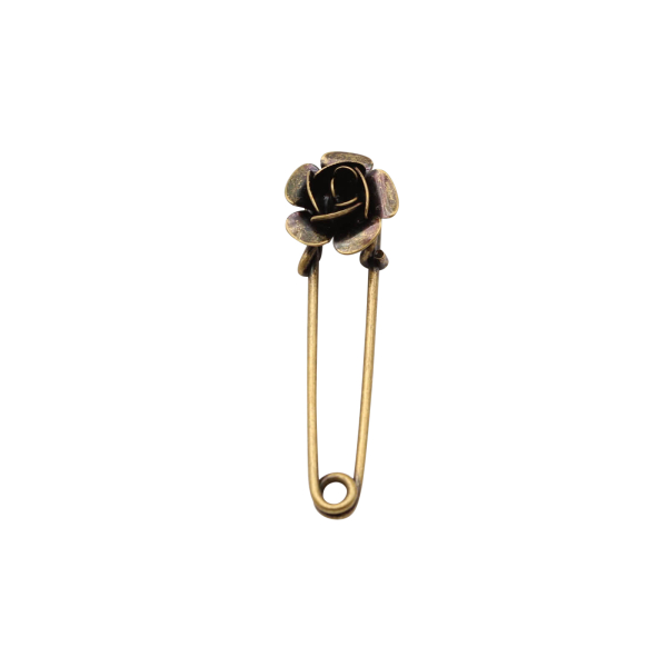 Kilt - Sicherheitsnadeln Modell "Rose" 54 mm x 16 mm x 14 mm altmessing