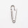 Kilt - Sicherheitsnadeln Modell "Farfalla-Sidestrass" 38 x 10 mm / platin