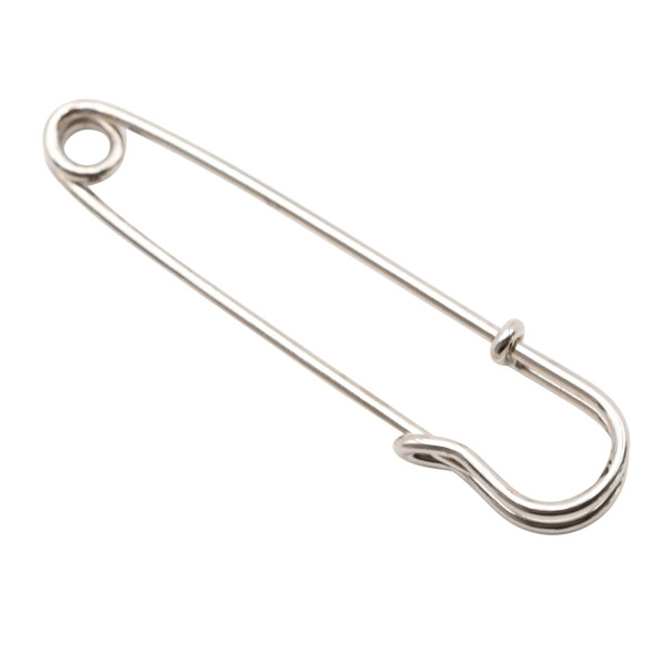 Kilt - Sicherheitsnadeln Modell "Farfalla-Plain" 71 x 18 mm / silber
