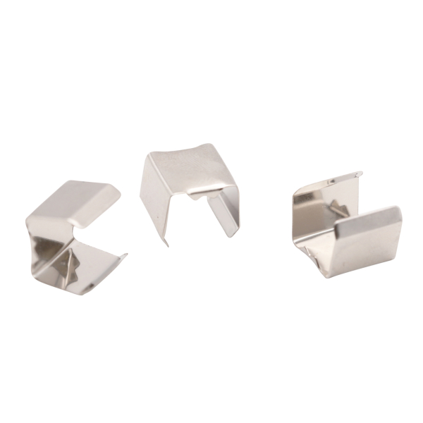 10 x flat cord end pieces for cord ends 12 - 20mm silver