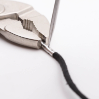 End pieces for round cords, pack of 10 / shoelace ends / cord ends up to 4mm Ø silver