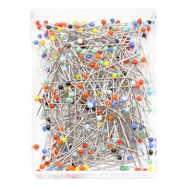 Glass head pins - EXTRA FINE - 280 pieces (20g) model "Self-Mix" 0.55 x 30mm