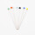 Glass head pins - EXTRA FINE - 280 pieces (20g) model "Self-Mix" 0.55 x 30mm