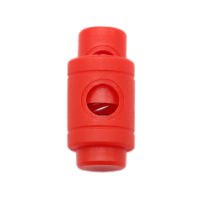 Cord stopper - cylinder - for cords up to 6 mm Ø red