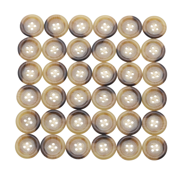 Buttons set of 36 TOP offer Ø 20 mm beige-brown