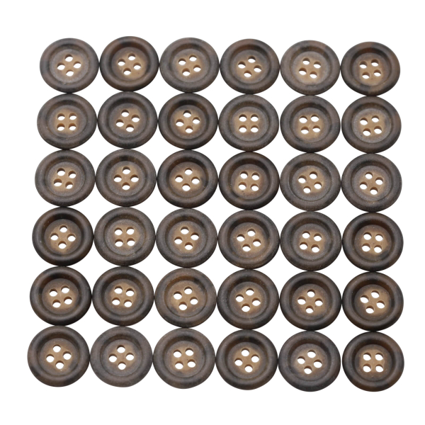 Buttons set of 36 TOP offer Ø 15 mm grey-beige