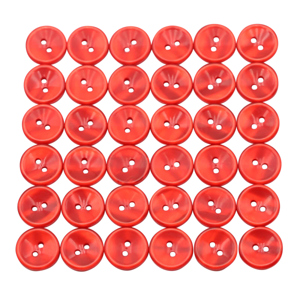 Knöpfe 36er Set TOP-Angebot Ø 15 mm perlmutt-rot
