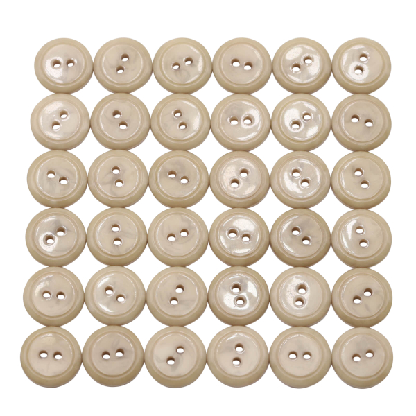 Buttons set of 36 TOP offer Ø 15 mm beige