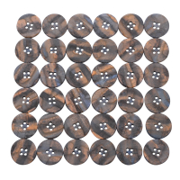 Buttons set of 36 TOP offer Ø 21 mm brown-blue