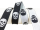 Skull webbing 40 mm in black and silver