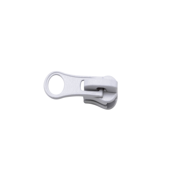 Delrin VISLON Zipper Modell "Oval" für 6 mm Reißverschlüsse hellgrau