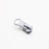 Delrin VISLON Zipper Modell "Oval" für 6 mm Reißverschlüsse hellgrau