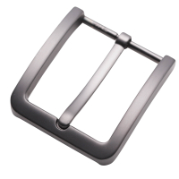 Gürtelschnalle aus Metall Modell "Tiger-Toro" 35 mm gebürstetes platin