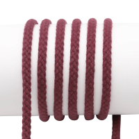 Round cord 100% cotton - 8 mm burgundy red