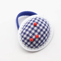 Arm pin cushion "Karo" blue and white