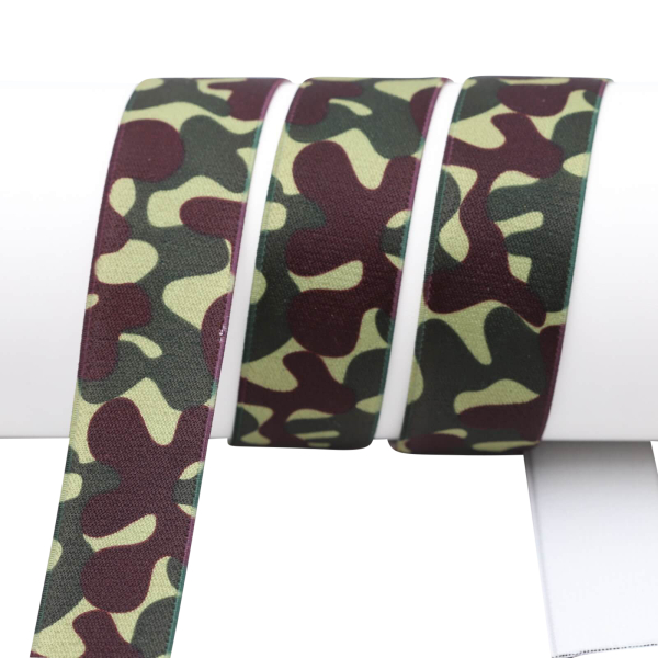 Elastic band - clothing band 35 mm camouflage