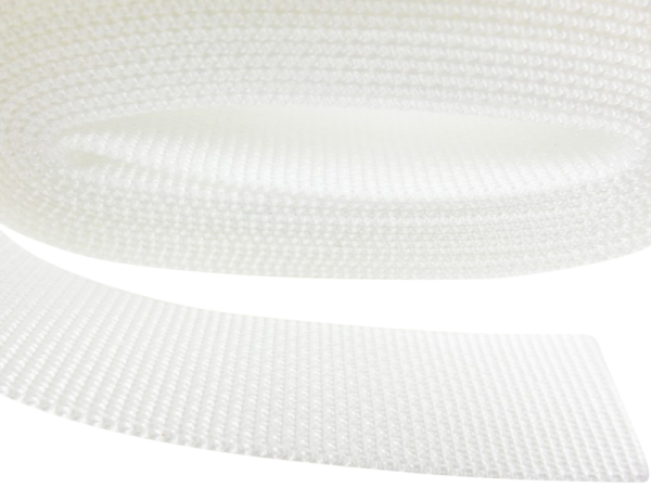 Taschengurtbänder in Top-Qualität 40 mm weiß