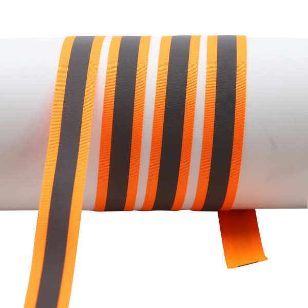 Reflective tapes/reflective strips for sewing on dog accessories - 20 mm neon orange