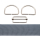 Bag strap 2m ​​set gray with D-rings and regulator 50 mm...