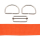Bag strap 2m ​​set orange with D-rings and regulator 50...