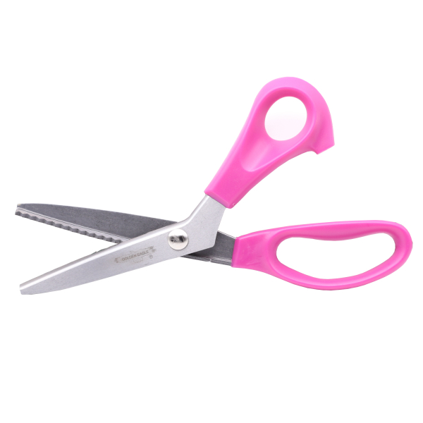Pinking shears Golden Eagle 23 cm in pink