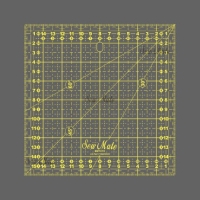 Patchwork quilting ruler from Sew Mate (metric version) 16 x 16 cm in yellow