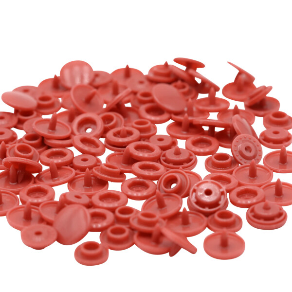 Kam-Snap press fasteners, economy set of 1000 / sienna red