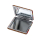 Pocket mirror with 1x/3x magnification foldable patchwork