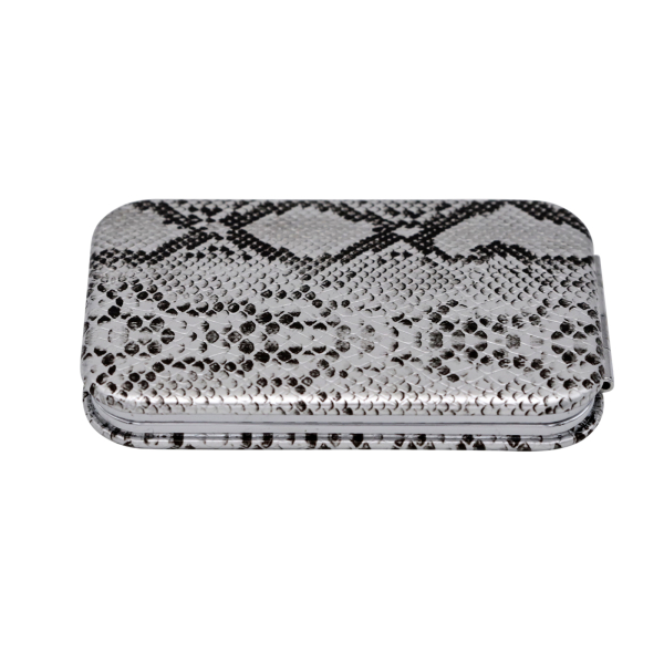 Pocket mirror with 1x/3x magnification foldable snake look