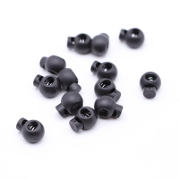 Cord stopper - round, small - for cords up to 4-5 mm Ø black