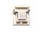 Square plug lock/ folder lock (49 mm) antique brass