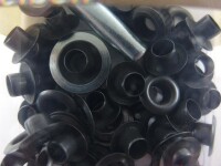 Eyelets with washers and tool 5 mm black / burnished