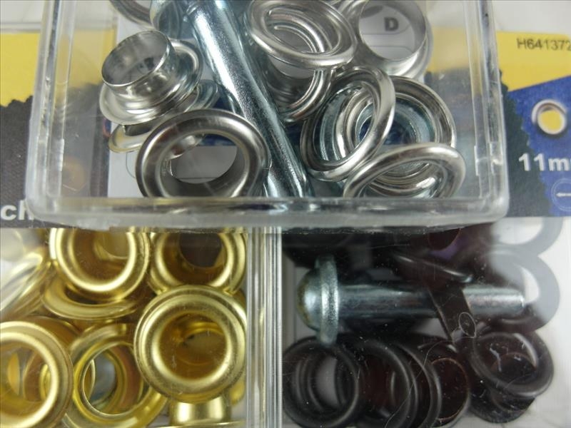 Werkzeug 100 Ösen mit Scheiben 11 mm innen 18 mm außen Silber farben inkl Werkzeug 100 Ösen mit Scheiben 11 mm innen 18 mm außen Silber farben inkl
