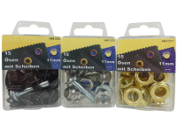 Eyelets with washers and tools 11 mm