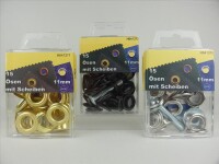 Eyelets with washers and tools 11 mm