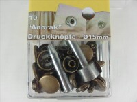 ANORAK snap fasteners 15 mm old brass