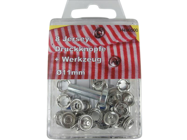 Druckknöpfe Jersey 11 mm silber
