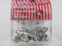 Druckknöpfe Jersey 11 mm silber