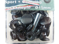 Druckknöpfe Ringfeder "Sport+Camping" 15 mm - Ringfeder / mit Werkzeug bruniert/schwarz