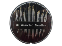 Sewing needles with gold eyes