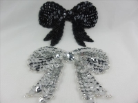 Sequin bow 8.5 x 10.5 cm